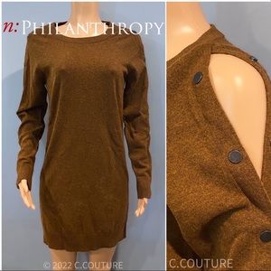 NEW n:PHILANTHROPY Copper Zorian Snap Sweater Dress $298 Small